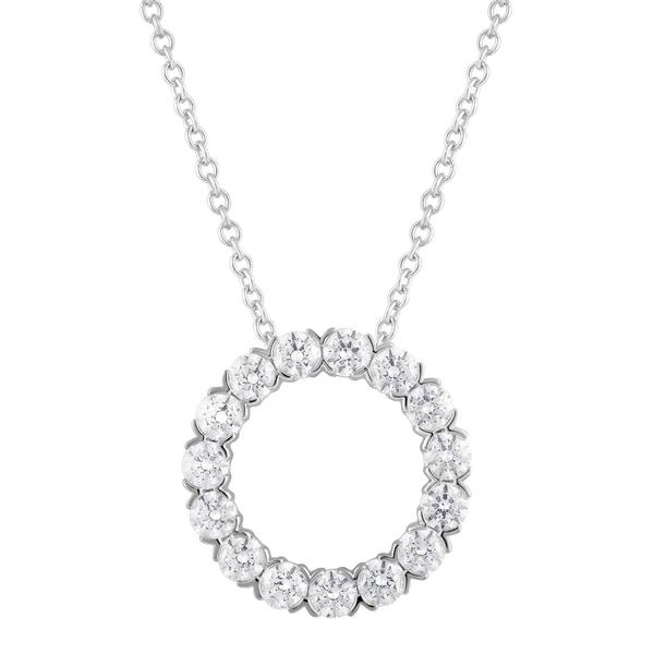 Nova Star(R) 14kt. White Gold Lab Grown Diamond Circle Pendant