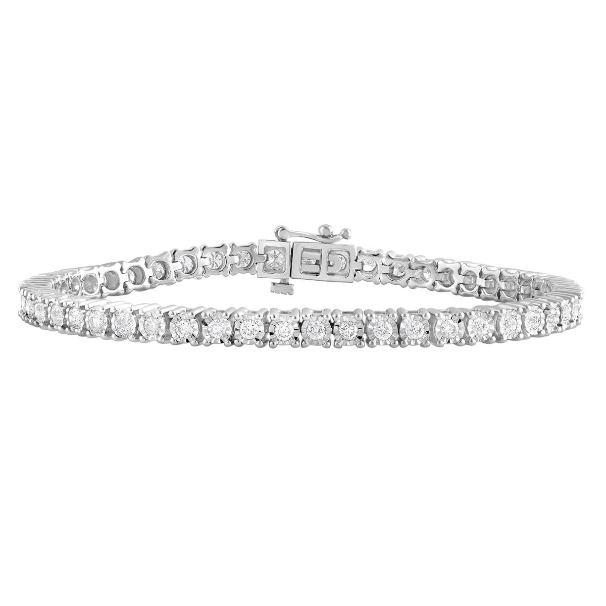 Nova Star(R) White Gold 3.00ctw. Lab Grown Diamond Tennis Bracelet