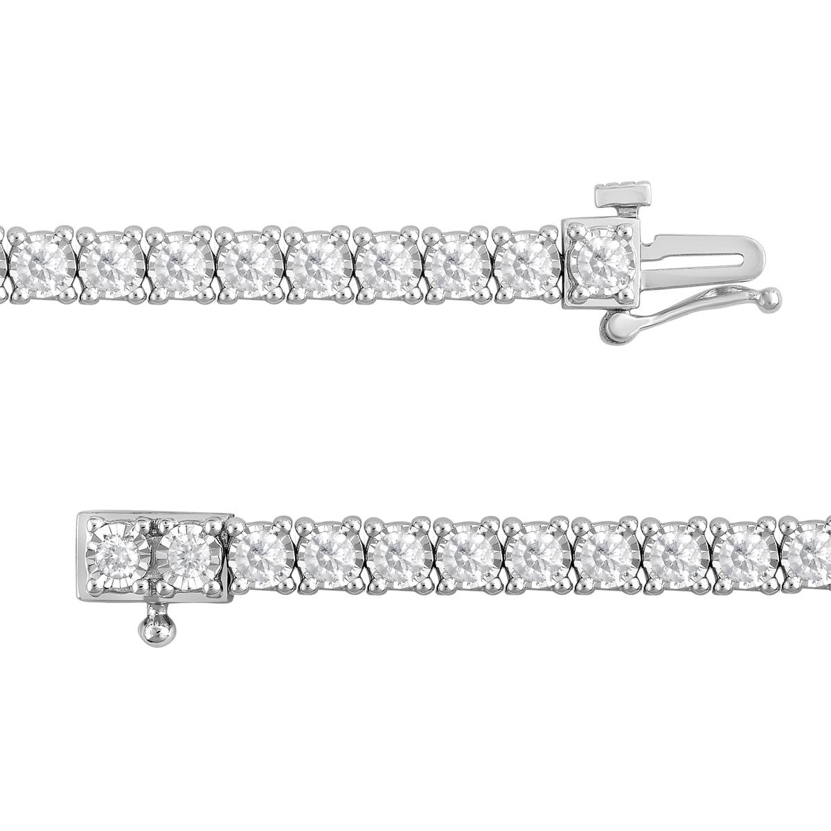 Nova Star(R) White Gold 3.00ctw. Lab Grown Diamond Tennis Bracelet