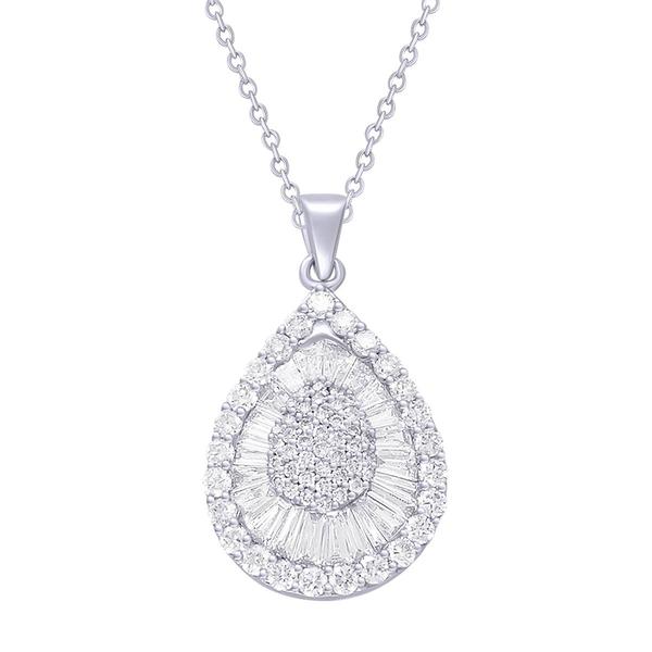 Nova Star(R) White Gold 1 17/20ctw. Lab Grown Diamond Pendant