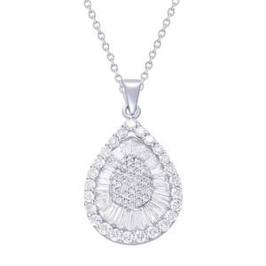 Nova Star(R) White Gold 1 17/20ctw. Lab Grown Diamond Pendant