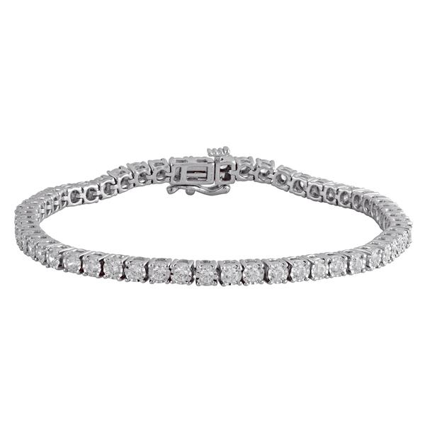 Nova Star(R) 7in. Sterling Silver 2ctw. Lab Grown Diamond Bracelet
