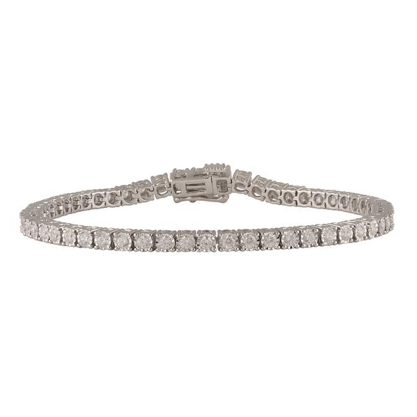 Nova Star(R) 7in. Sterling Silver 2ctw. Lab Grown Diamond Bracelet alternate view
