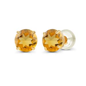 Gemstone Classics(tm) 14kt. Yellow Gold Citrine Stud Earrings