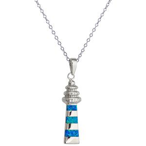 Gemstone Classics(tm) Created Opal Lighthouse Necklace
