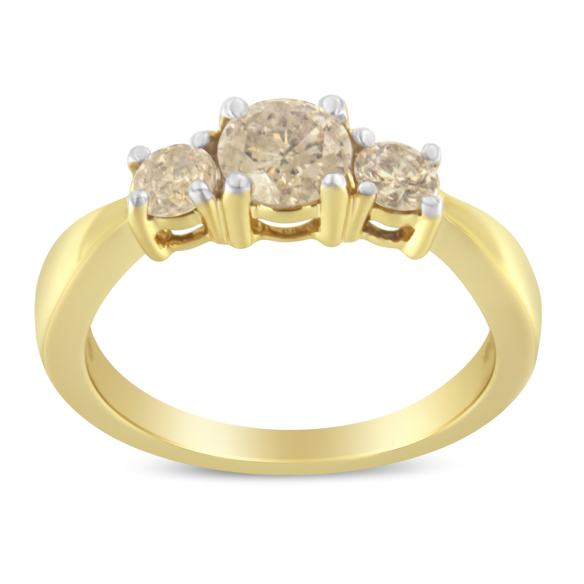 1 Ctw. 3-Stone Diamond Band Ring