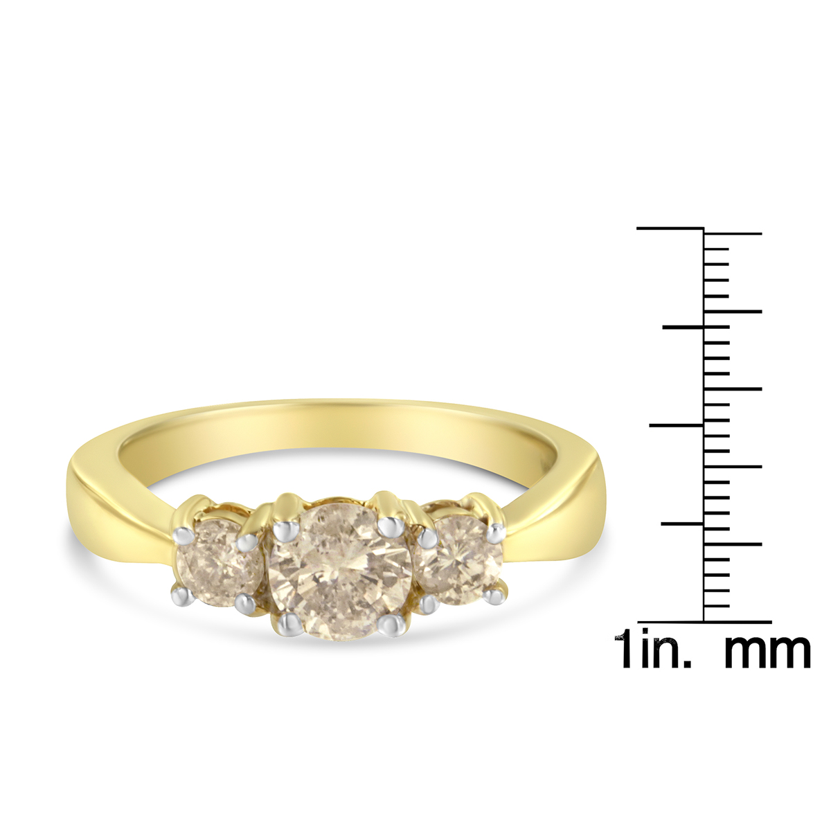 1 Ctw. 3-Stone Diamond Band Ring