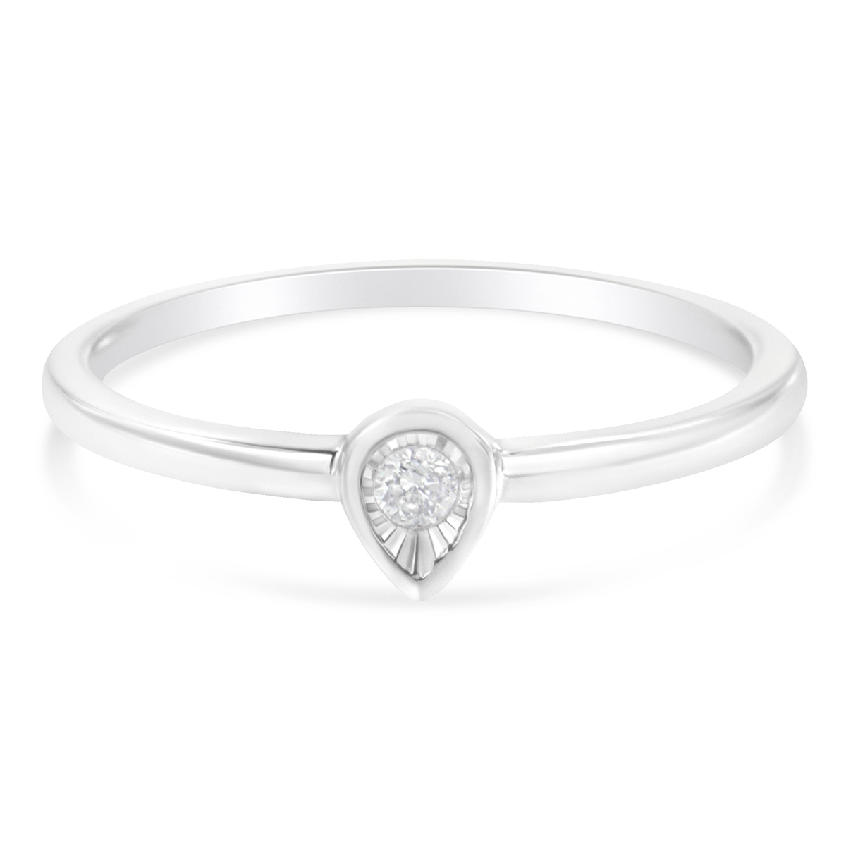 Sterling Silver Miracle Set Diamond Ring