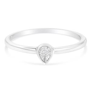 Sterling Silver Miracle Set Diamond Ring