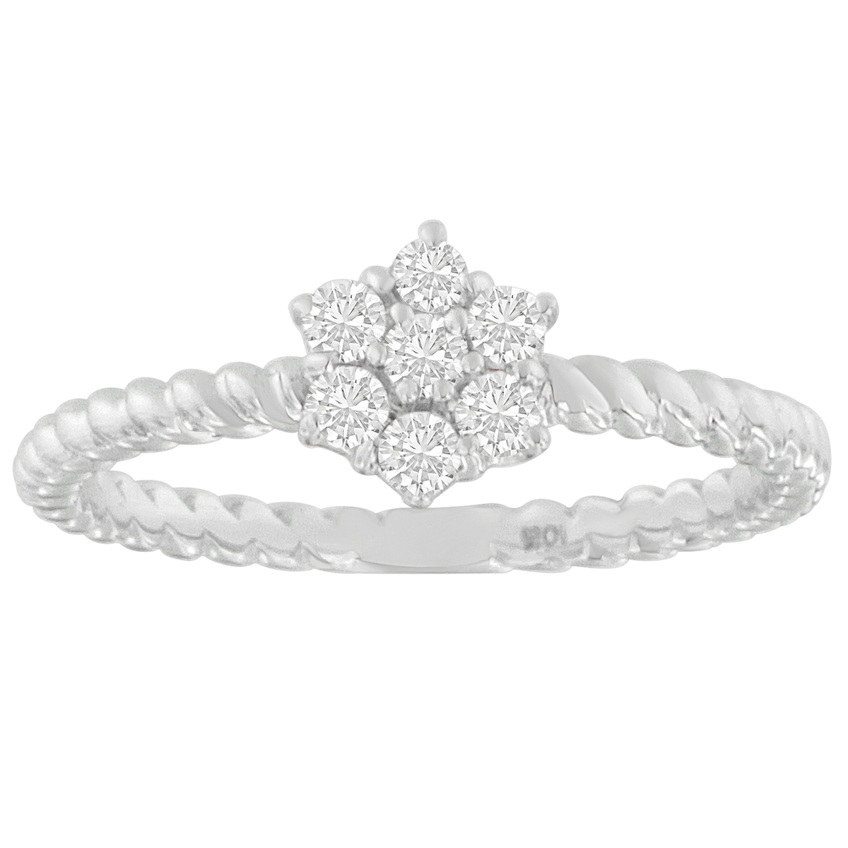 Eternal Promise(tm) 10kt. White Gold Diamond Cluster Ring