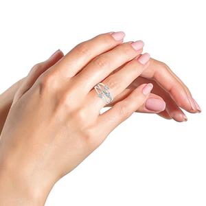 Haus of Brilliance 1/5 ctw. Diamond Heart Cross-Over Bypass Ring alternate view