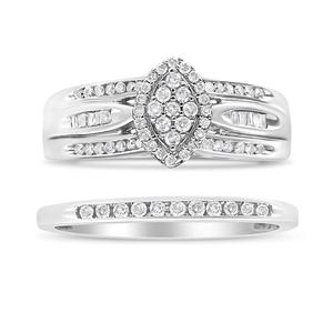 Haus of Brilliance 1/2ctw. Diamond Engagement Bridal Set alternate view