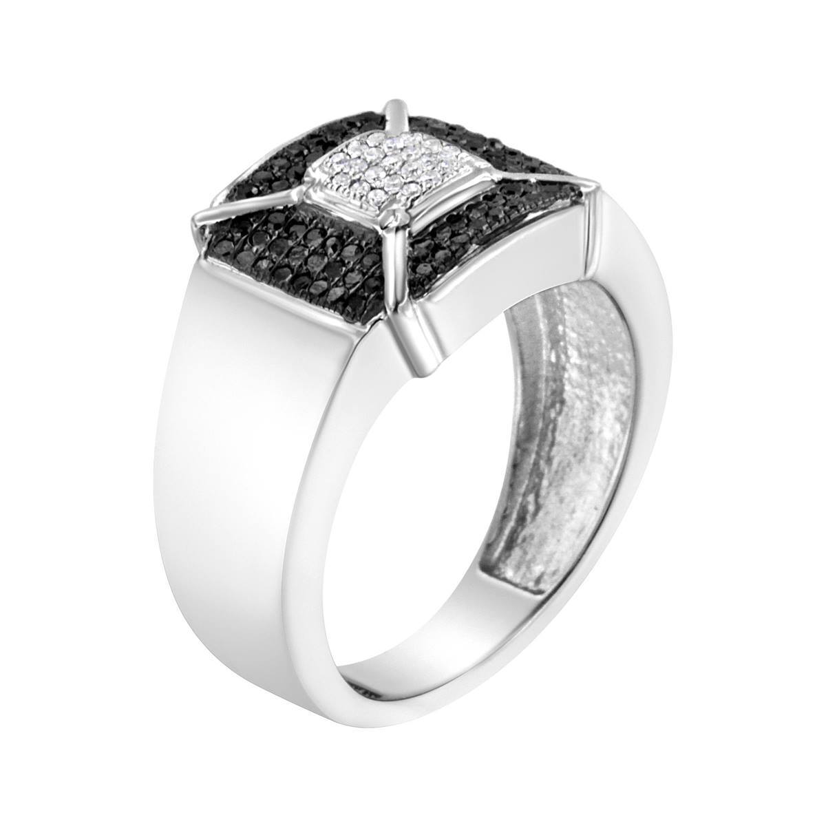 Mens Haus Of Brilliance Sterling Silver 3/8ctw Diamond Band
