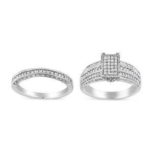 Haus of Brilliance 3/4ctw. Diamond Engagement Ring and Band Set