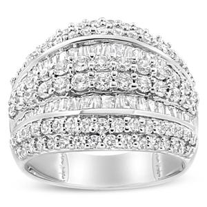 Haus of Brilliance Sterling Silver 2ctw. Diamond Cluster Ring alternate view