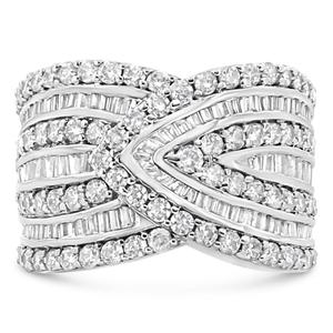 Haus of Brilliance Sterling Silver 2 3/8ctw. Diamond Ring