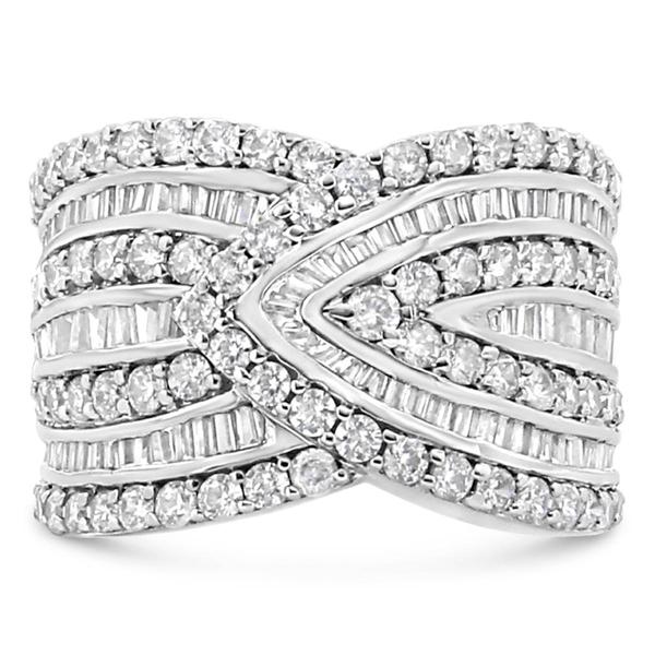 Haus of Brilliance Sterling Silver 2 3/8ctw. Diamond Ring