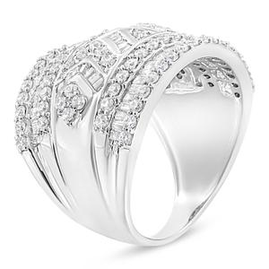 Haus of Brilliance Sterling Silver 2ctw. Diamond Statement Ring alternate view