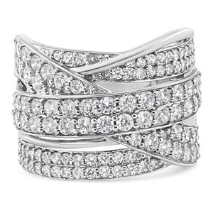Haus of Brilliance Sterling Silver 2ctw. Diamond Statement Ring