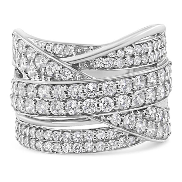 Haus of Brilliance Sterling Silver 2ctw. Diamond Statement Ring