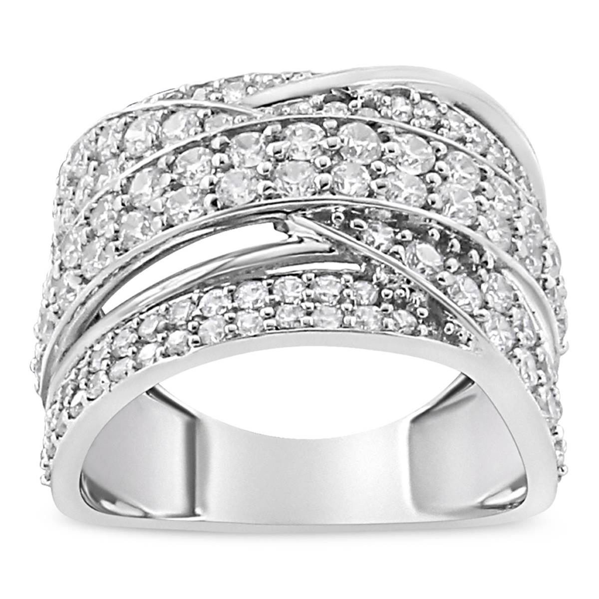 Haus Of Brilliance Sterling Silver 2ctw. Diamond Statement Ring