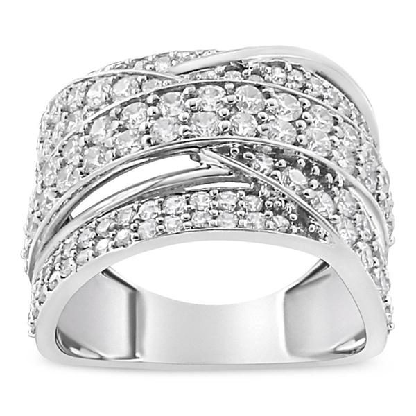 Haus of Brilliance Sterling Silver 2ctw. Diamond Statement Ring alternate view