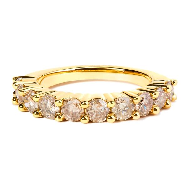 Haus of Brilliance 14kt. Gold over Silver 2ctw. Diamond Band