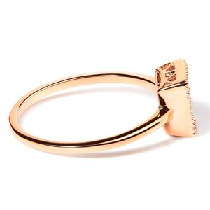Haus of Brilliance 10kt. Rose Gold 1/3ctw. Diamond Square Ring alternate view