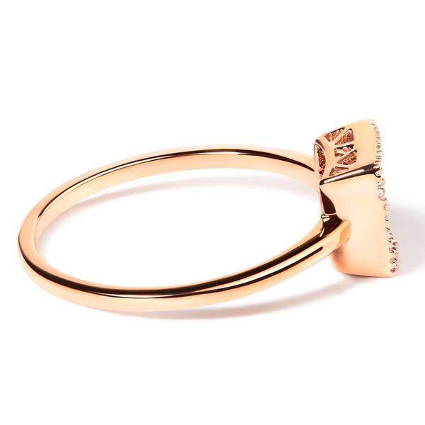 Haus of Brilliance 10kt. Rose Gold 1/3ctw. Diamond Square Ring alternate view