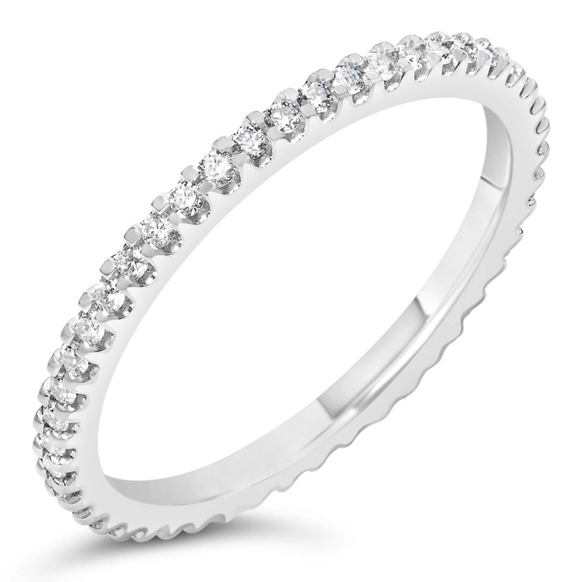 Haus Of Brilliance 14kt. White Gold 1/3ctw. Eternity Wedding Band