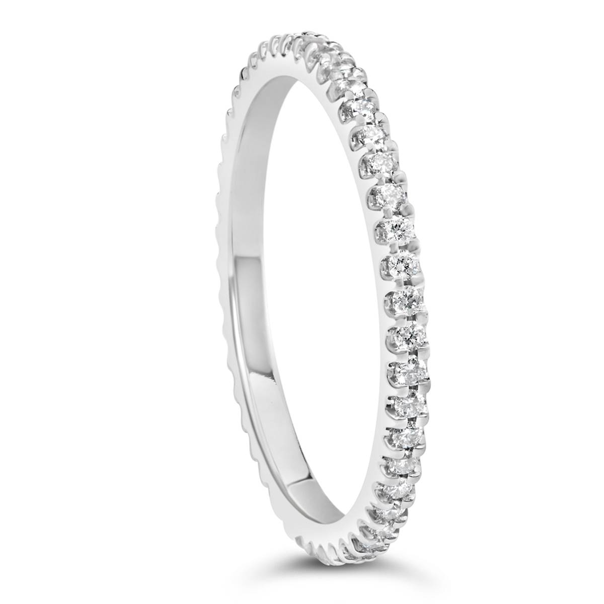 Haus Of Brilliance 14kt. White Gold 1/3ctw. Eternity Wedding Band