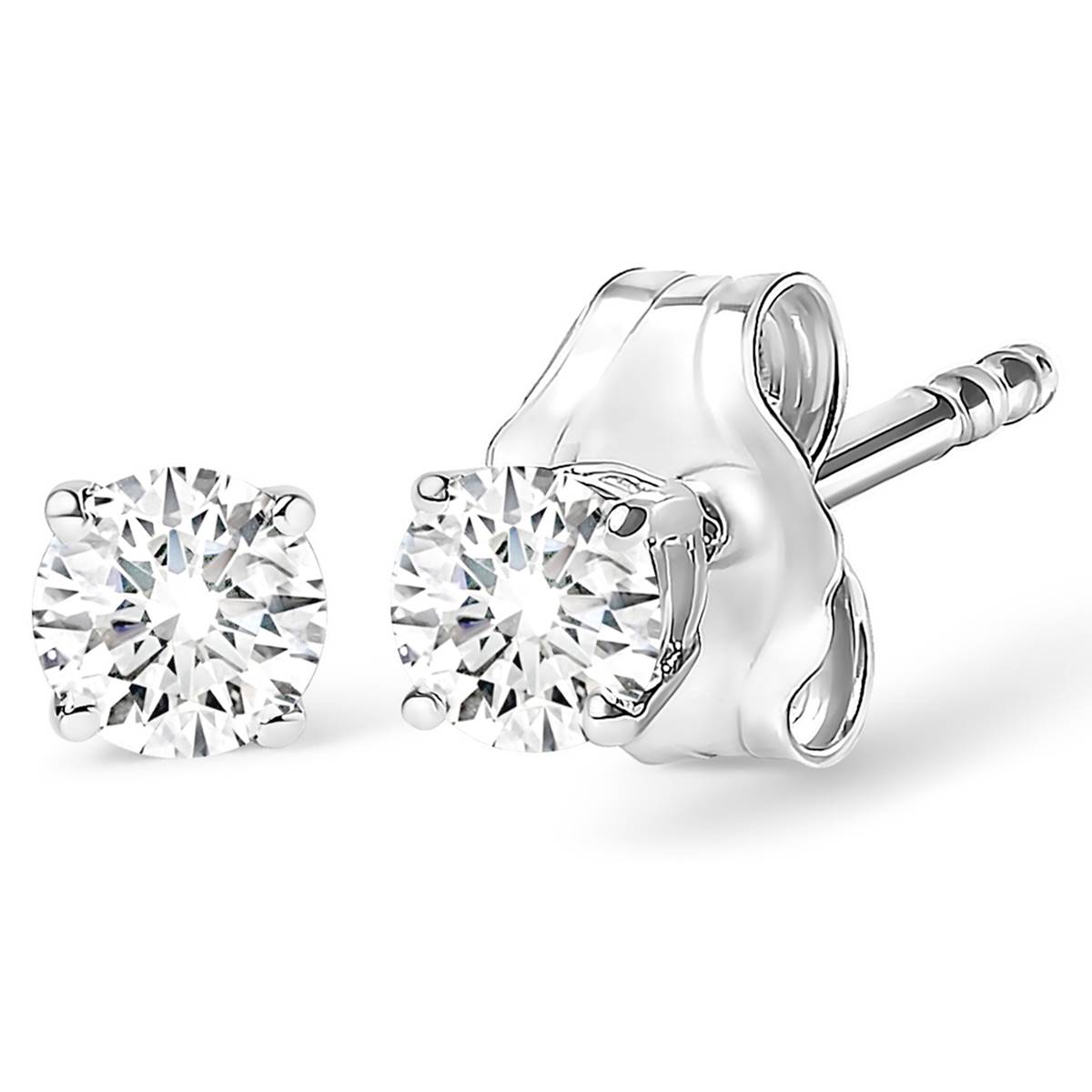 Haus Of Brilliance Silver 1/4ctw. Lab Grown Diamond Stud Earrings