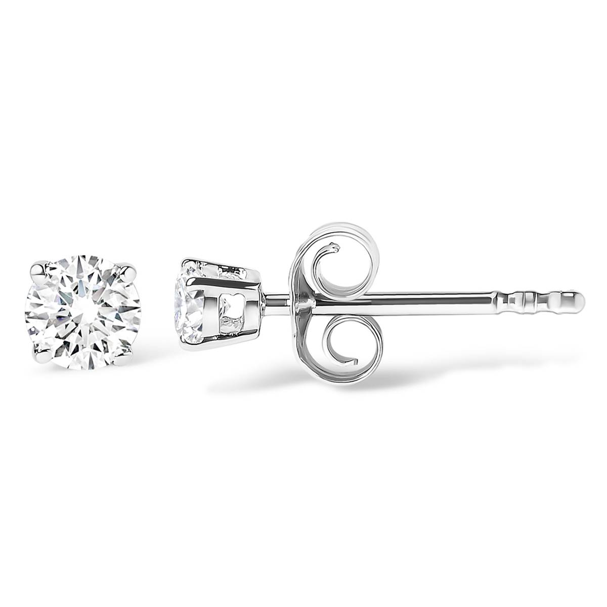 Haus Of Brilliance Silver 1/4ctw. Lab Grown Diamond Stud Earrings