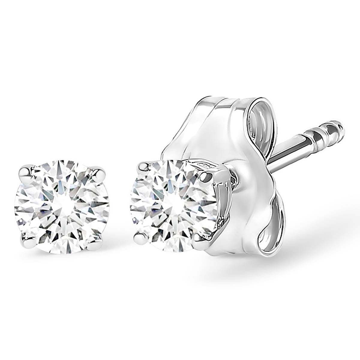 Haus Of Brilliance Silver 3/8ctw. Lab Grown Diamond Stud Earrings