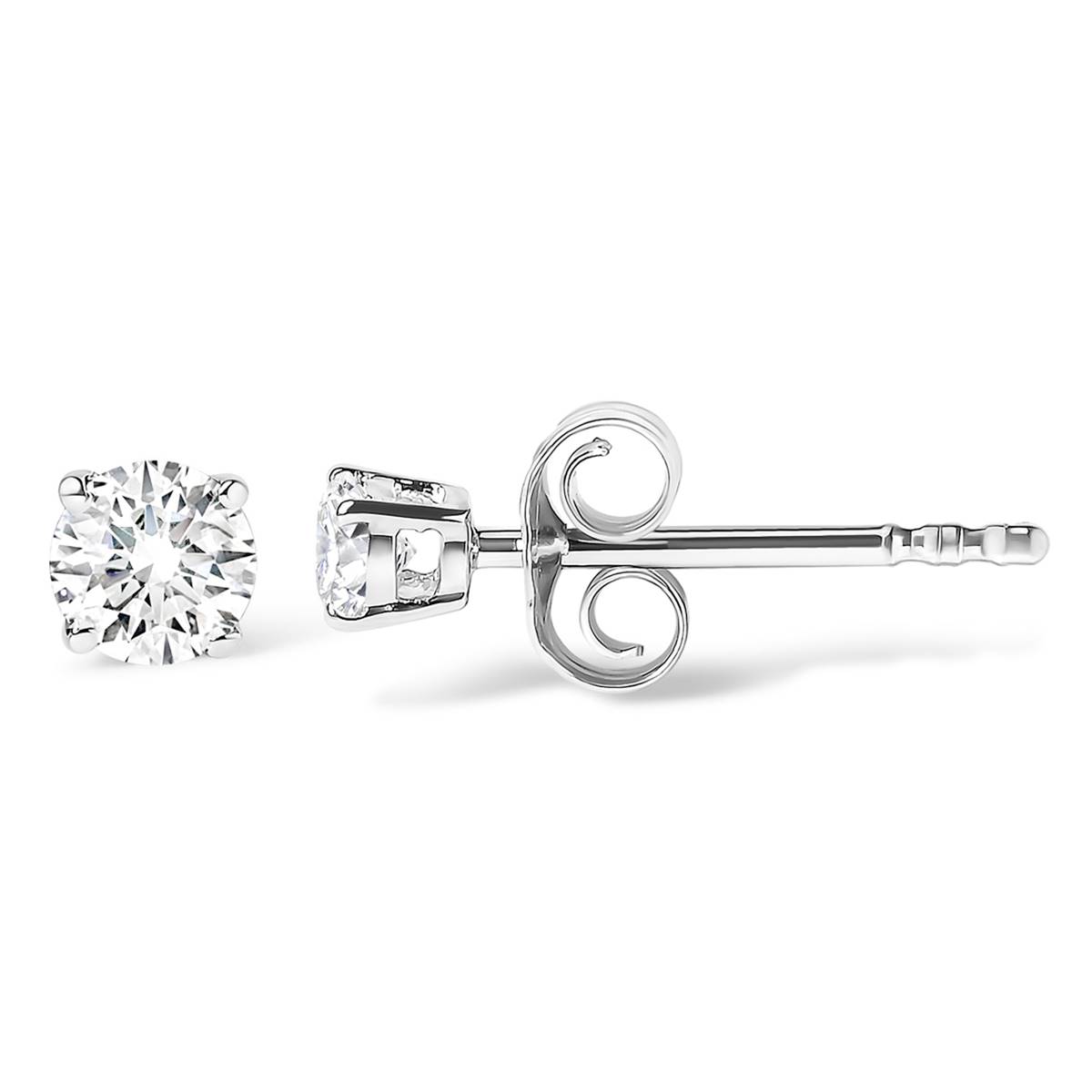 Haus Of Brilliance Silver 3/8ctw. Lab Grown Diamond Stud Earrings