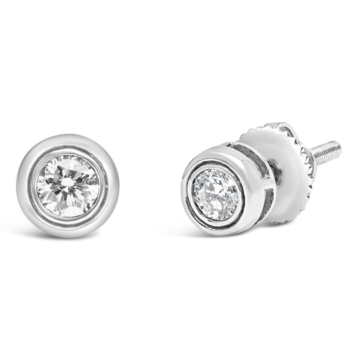 Haus Of Brilliance Silver 1/5ctw. Lab-Grown Diamond Stud Earrings