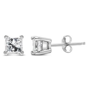 Haus of Brilliance 1/4ctw. Lab Grown Diamond Square Stud Earrings alternate view