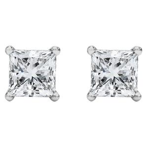 Haus of Brilliance 1/2ctw. Lab Grown Diamond Square Stud Earrings alternate view