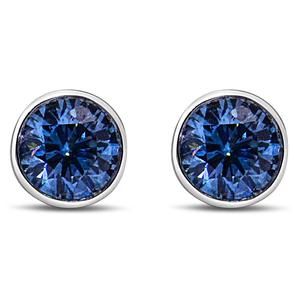 Haus of Brilliance 1ctw. Blue Lab Grown Diamond Stud Earrings alternate view