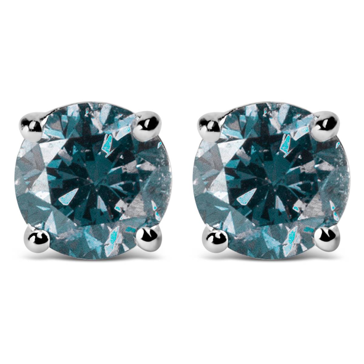 Haus Of Brilliance 1/2ctw. Lab Grown Blue Diamond Stud Earrings