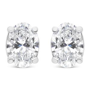 Haus of Brilliance 1ctw. Lab Grown Diamond Oval Stud Earrings alternate view