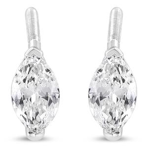 Haus of Brilliance White Gold 1/2ctw. Lab Grown Diamond Earrings alternate view
