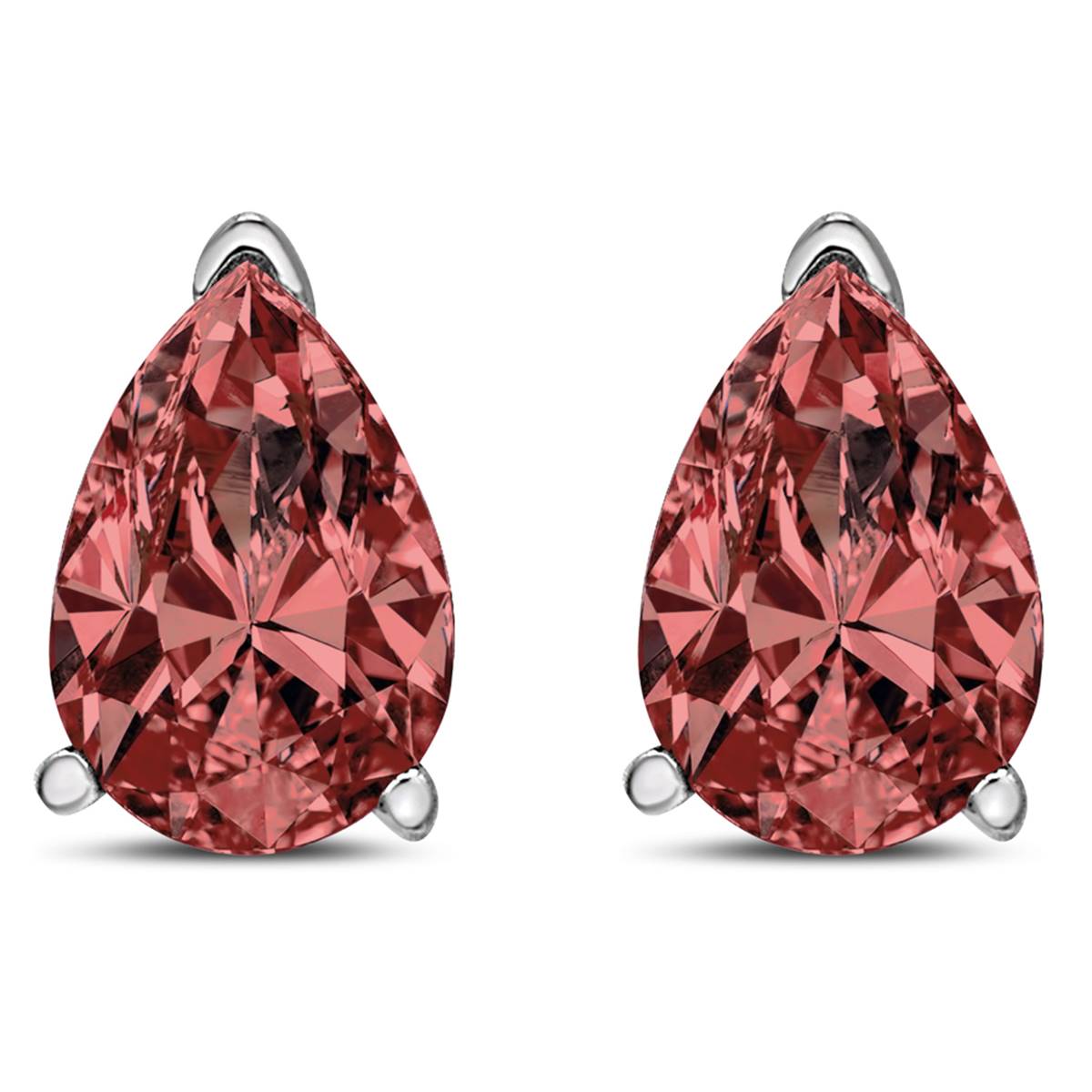 Haus Of Brilliance 1/2ctw. Lab Grown Pink Diamond Pear Earrings