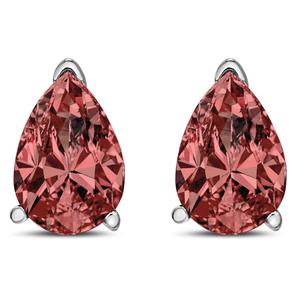Haus of Brilliance 1/2ctw. Lab Grown Pink Diamond Pear Earrings alternate view