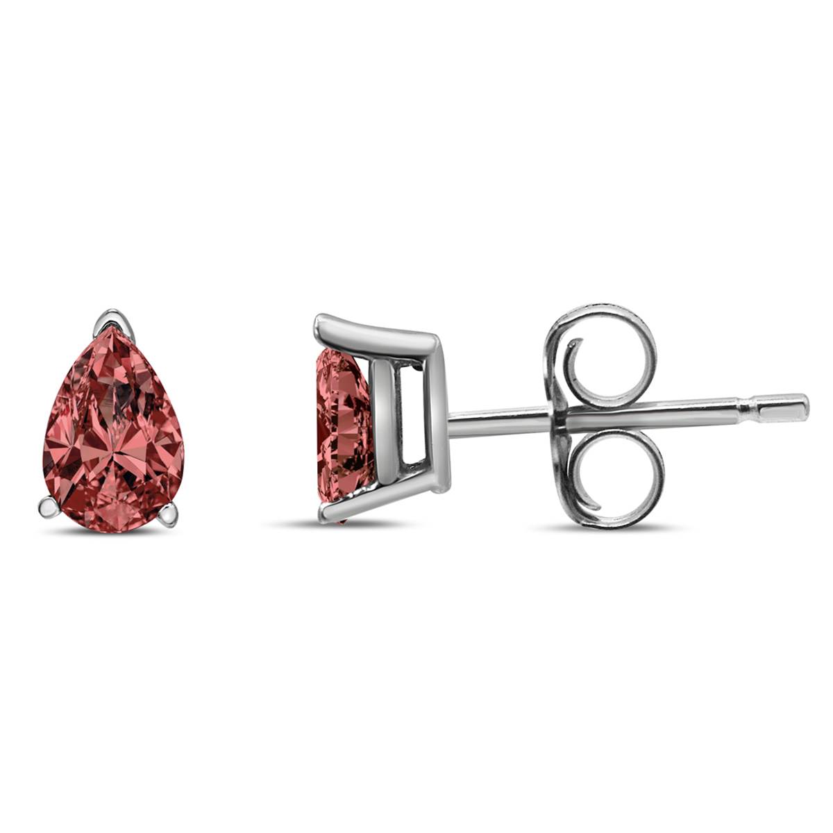 Haus Of Brilliance 1/2ctw. Lab Grown Pink Diamond Pear Earrings