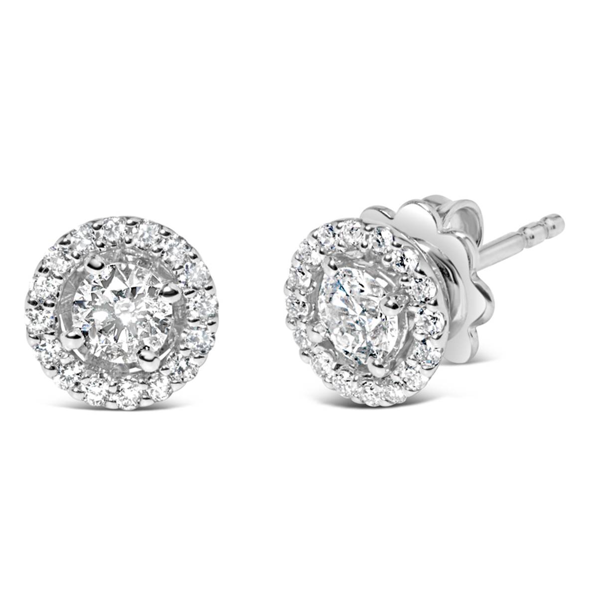 Haus Of Brilliance 3/4ctw. Lab Grown Diamond Halo Stud Earrings