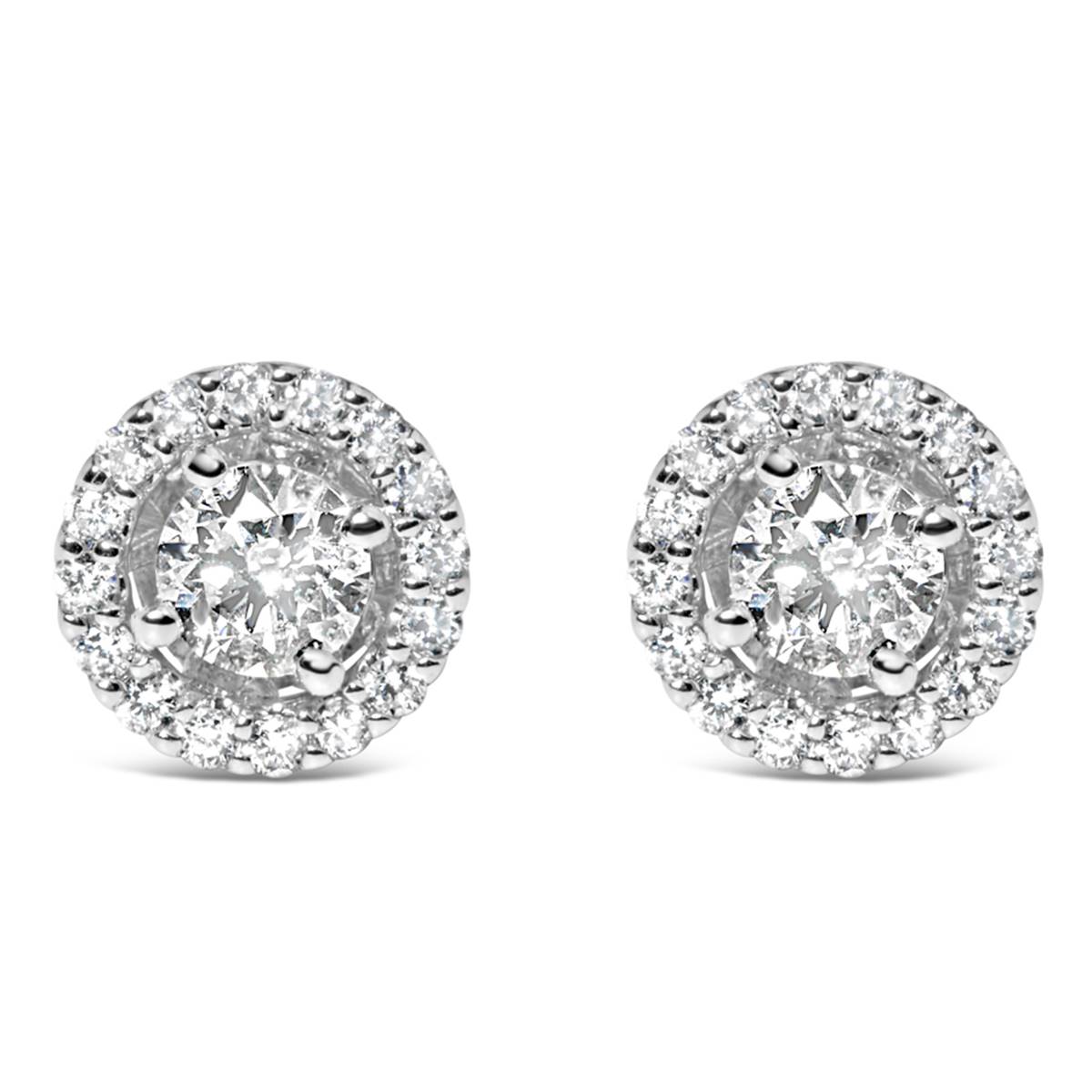 Haus Of Brilliance 3/4ctw. Lab Grown Diamond Halo Stud Earrings