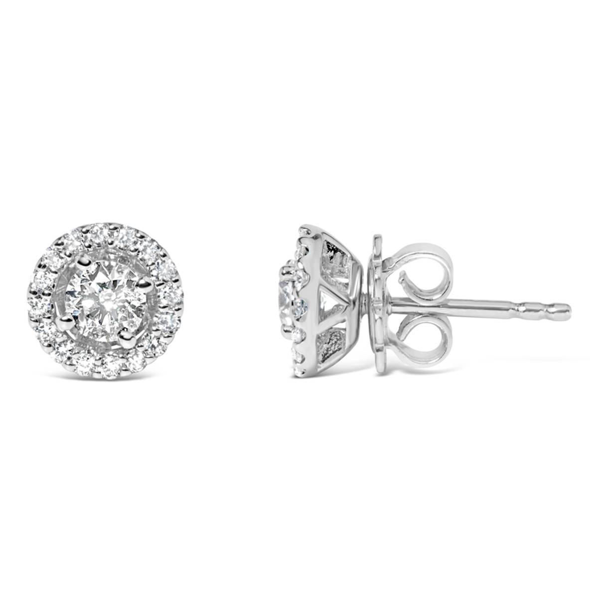 Haus Of Brilliance 3/4ctw. Lab Grown Diamond Halo Stud Earrings