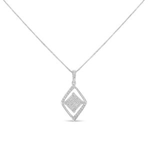 Haus of Brilliance 10kt. White Gold 1/3ctw. Diamond Pendant alternate view