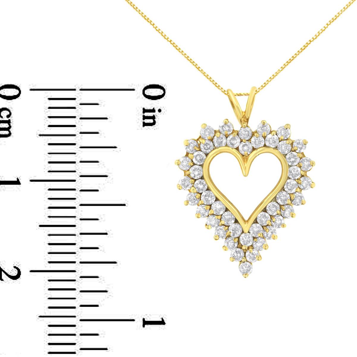 Haus Of Brilliance 14kt. Gold Plated 4ctw. Diamond Heart Pendant